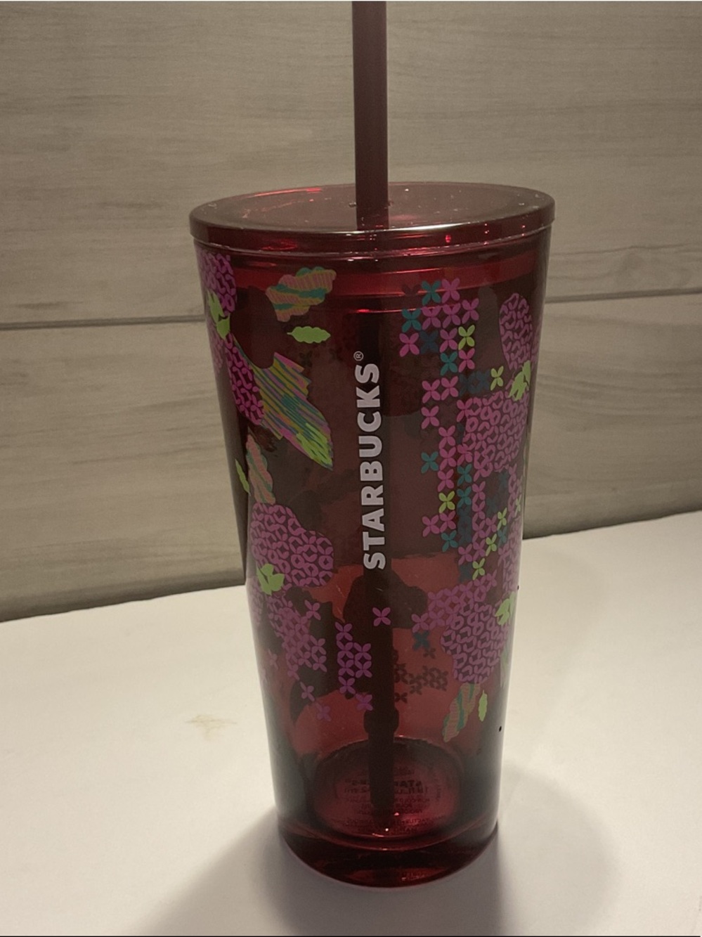 Starbucks 2025 Fall Glass Tumbler with Floral Accents